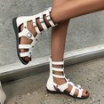 thumbnail image 1 of Hvyesh Gladiator Sandals for Women Dressy Summer, Flat Shoes Ladies Beach Sandals Summer Non-Slip Causal Slippers Size 7, 1 of 4