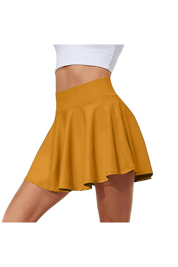Golf Skirts for Women Pleated Tennis Skirt High Waisted Athletic Skorts A-Line Skirt with Shorts Underneath & Pockets