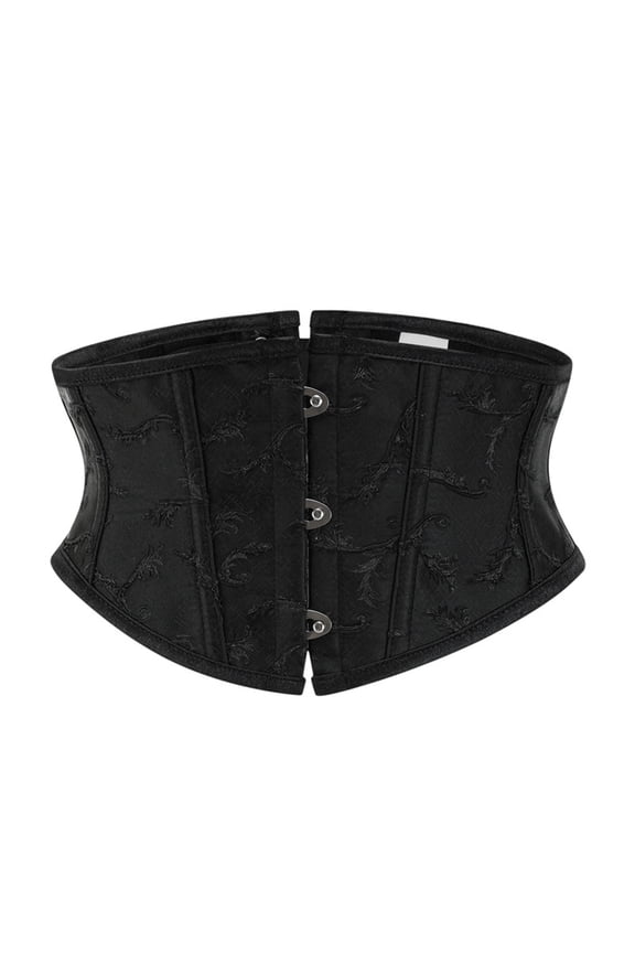 Gothic Waist Corset Belt for Women Steam Punk Waist Belts Lace Up Cincher Underbust Halloween Renaissance Waist Trainer Black
