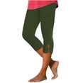 thumbnail image 1 of Hvyesh High Waisted Leggings for Women Causal Cropped Yoga Pants Soft Comfy Capris Workout Gym Clothes, 1 of 6