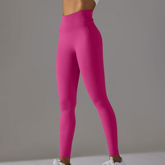 Hvyesh High Waisted Leggings for Women Solid Soft Yoga Pants Lightweight Athletic Tummy Control Pants for Running Cycling Workout