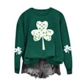 thumbnail image 1 of Hvyesh Holiday Cute Tops for Women St Patricks Day Shirt Spring Patchwork St. Patrick's Day Printed Long Sleeves Round Neck Casual Tee Tops, 1 of 3