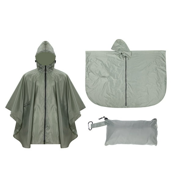 Hvyesh Hooded Rain Poncho Waterproof Raincoat Jacket with pocket for Women/Men/Adult