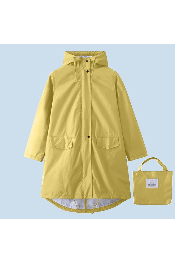 Hooded Rain Poncho for Adult with Pocket 2025 Waterproof Lightweight Unisex Raincoat for Hiking Camping
