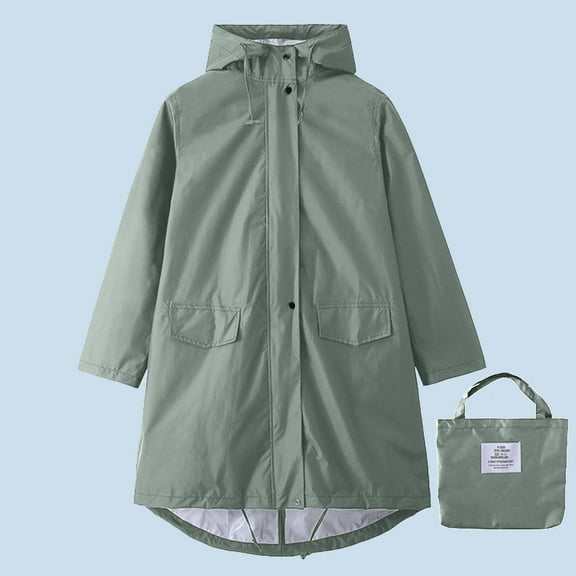 Hvyesh Hooded Rain Poncho for Adult with Pocket 2025 Waterproof Lightweight Unisex Raincoat for Hiking Camping