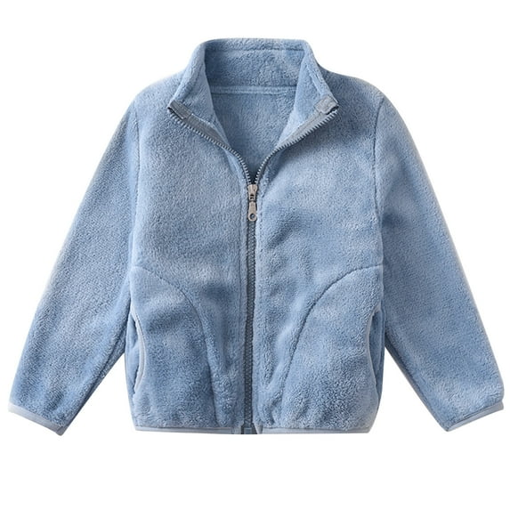 Hvyesh Kids Fleece Sweatshirt Jacket - Baby Boy & Girl Sweater Outerwear Coat Toddler Full Zip Jacket Outwear Overcoat Warm Fall Winter for Children