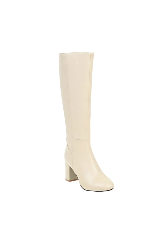 Knee High Boots for Women Gogo Boots 70s Boots,Leather Pointed Toe Chunky Knee High Thick Bottom Dress Boots, Fashion Long Chunky Tall Gogo Boots for Fall Women's Shoes