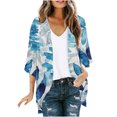 thumbnail image 1 of Hvyesh Lightweight Cardigans for Women Summer Floral Cardigan Soft Open Front Chiffon Tops 3/4 Sleeve Kimono Cardigans, 1 of 5