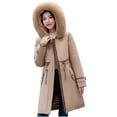 thumbnail image 1 of Hvyesh Long Puffer Coat for Women Plus Size Jacket Winter Zipper Up Mid-Length Slim Padded Jacket 2025 Mother's Parka Coat, 1 of 2