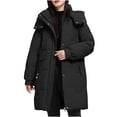 thumbnail image 1 of Hvyesh Long Winter Coats for Women,Women's Warm Winter Puffer Coat Trendy Drawstring Puffer Jacket Loose Casual Hood Padded Coat, 1 of 6
