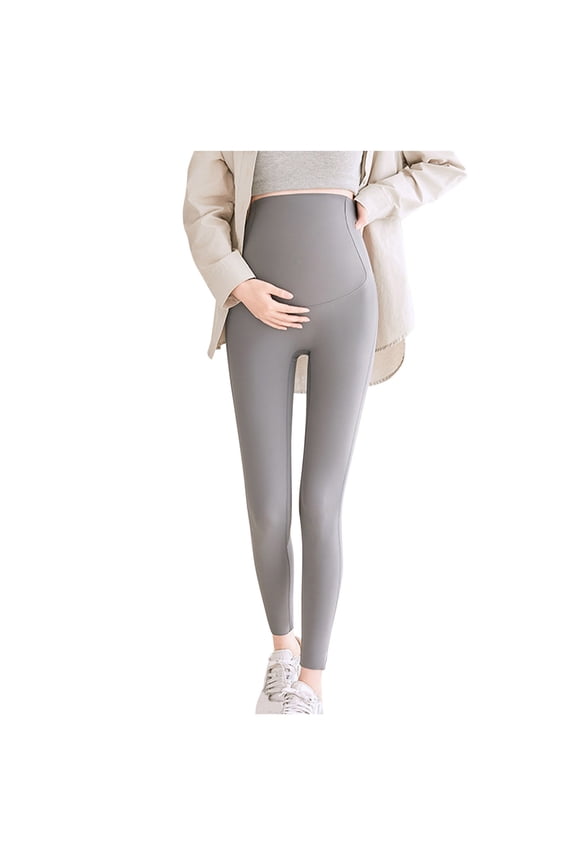 Maternity Leggings Over The Belly Soft Pregnancy Workout Pants High Waisted Maternity Activewear for Women Skinny Yoga Pants