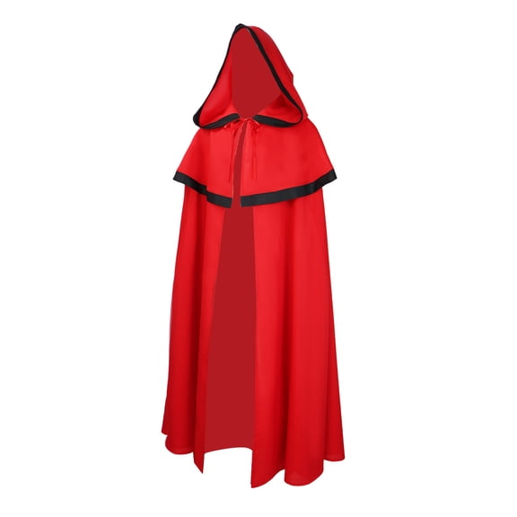 Hvyesh Medieval Hooded Cloak Adult Renaissance Viking Cloaks Theme Party Cape Magician Vampire Capelet