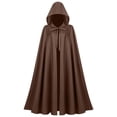 thumbnail image 1 of Hvyesh Medieval Hooded Cloak Renaissance Cloak Hooded Cape for Men and Women Halloween Cloak, 1 of 3