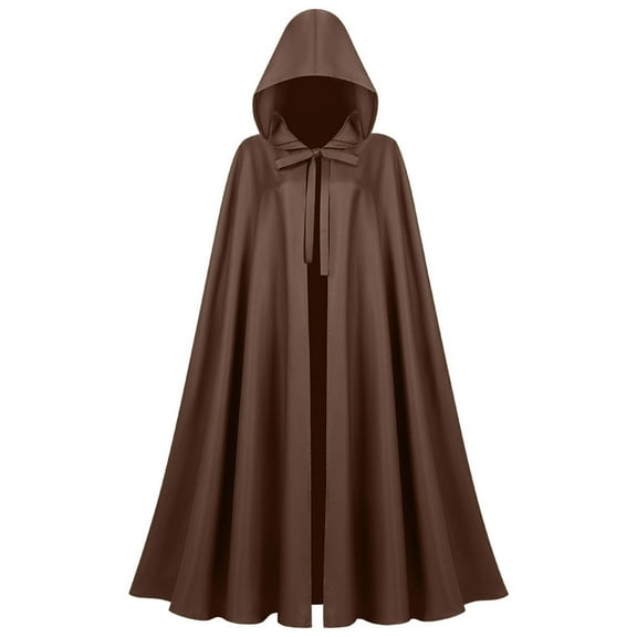 Hvyesh Medieval Hooded Cloak Renaissance Cloak Hooded Cape for Men and Women Halloween Cloak