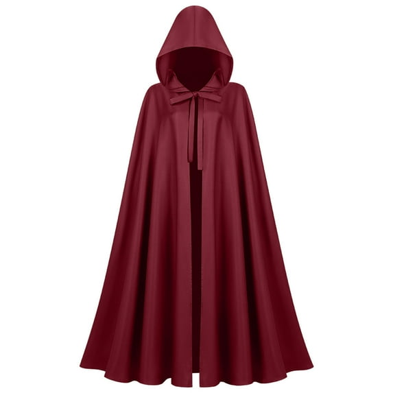 Hvyesh Medieval Hooded Cloak Renaissance Cloak Hooded Cape for Men and Women Halloween Cloak
