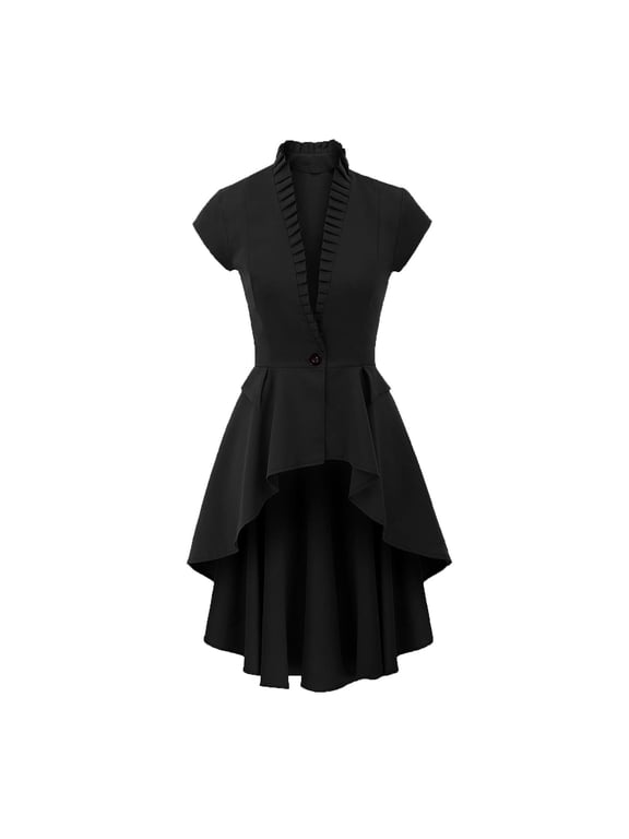 Medieval Steampunk Jacket for Women Tuxedo Gothic Tailcoat Jacket Renaissance Goth Costume
