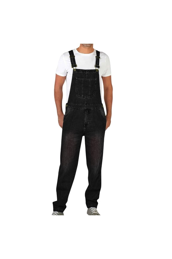 Men's Denim Bib Overall, Mens Lightweight Jumpsuit Casual Jeans Jumpersuit Classic Workwear with Pockets