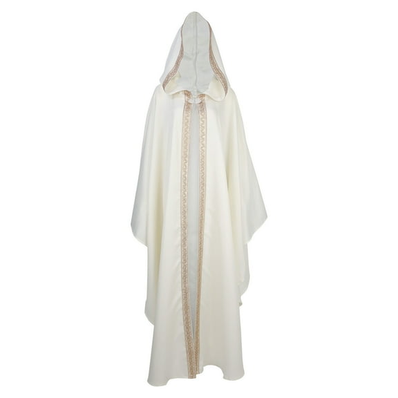 Hvyesh Men Medieval Cloak Renaissance Hooded Witch Robe Trendy Viking Cape Gothic Long Cape