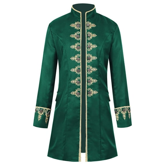 Hvyesh Men Steampunk Vintage Jacket Halloween Costume Retro Gothic Victorian Frock Coat Uniform