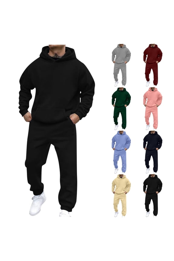 Men Track Suits 2 Piece Set Casual Hoodie Sweatpants Jogging Suits Causal Athletic Men's Sweatsuits