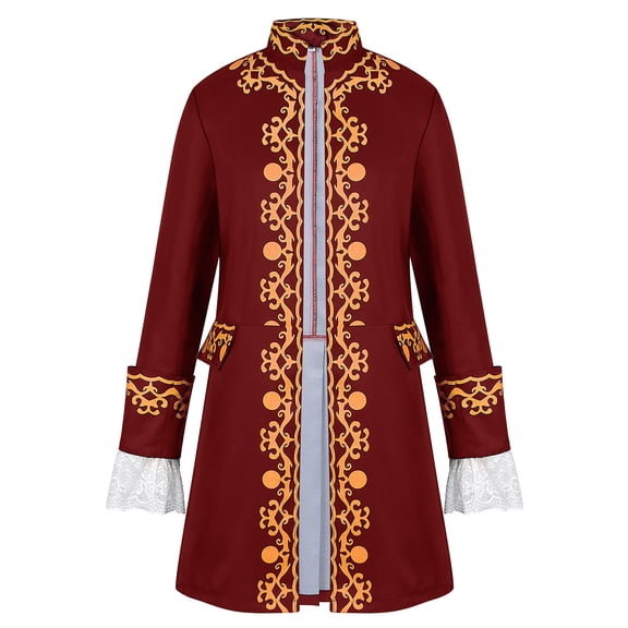 Hvyesh Men Vintage Tailcoat,18th Century Medieval Regency Jacket,Renaissance Steampunk Victorian Halloween Coat
