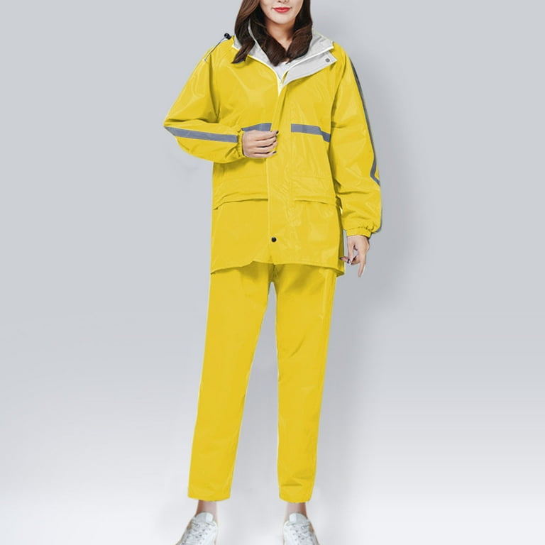 Yellow Raincoat And Pants Walmart Hvyesh Men Women Classic Rain