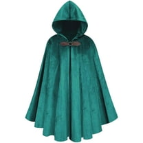 Hvyesh Men Women Hooded Renaissance Cloak Adult Halloween Medieval Victorian Cape Gothic Role-playing Cape