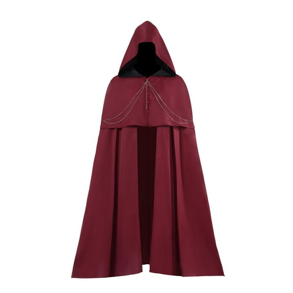 Hvyesh Men and Women Gothic Hooded Cloak Renaissance Robe Witch Halloween Cosplay Custume