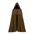 thumbnail image 1 of Hvyesh Men and Women Gothic Hooded Cloak Renaissance Robe Witch Halloween Cosplay Custume, 1 of 5