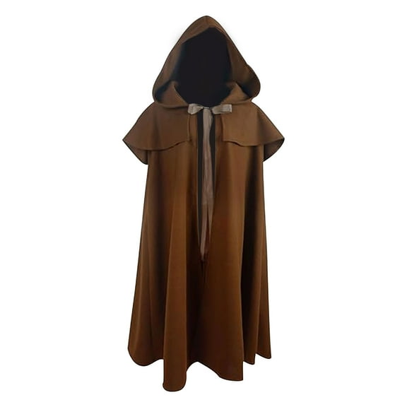 Hvyesh Men and Women Medieval Hooded Cloak-Renaissance Cape with Hood Vintage Halloween Cosplay Witch Costume