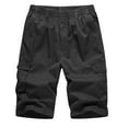thumbnail image 1 of Hvyesh Men's Big and Tall Shorts Classic-Fit Workout Gym Shorts Casual Beach Work Trouser Cargo Shorts with Pockets, 1 of 5