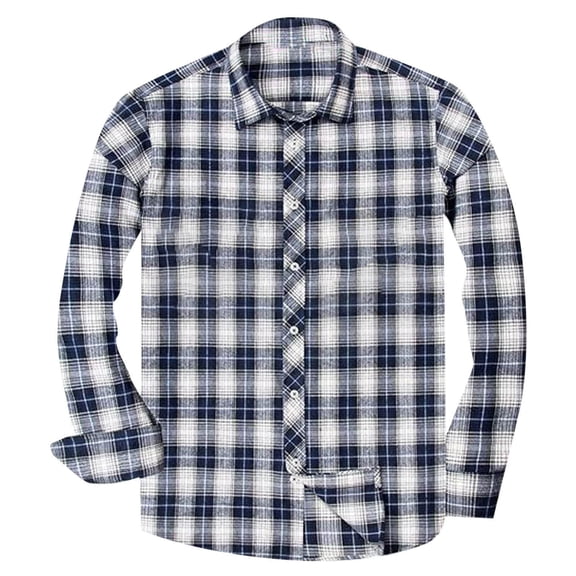 Hvyesh Men's Button Down Regular Fit Long Sleeve Plaid Flannel Casual Shirts