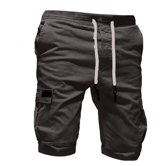 Hvyesh Men's Cargo Shorts Big and Tall Drawstring Shorts Summer Bech Short Pants Casual Travel Fishing Tactical Pockets Shorts
