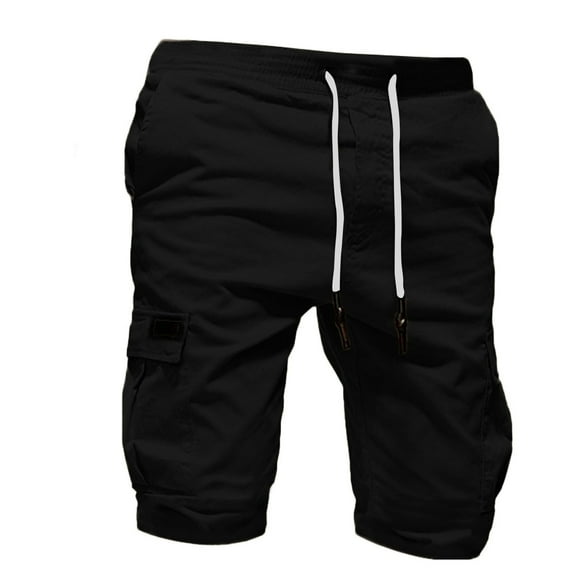 Hvyesh Men's Cargo Shorts Big and Tall Drawstring Shorts Summer Bech Short Pants Casual Travel Fishing Tactical Pockets Shorts