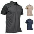 thumbnail image 1 of Hvyesh Men's Golf Shirt Quick Dry Short Sleeve Shirts Summer Wrinkle Free Work Shirt Casual Collared Tennis T-Shirt, 1 of 4