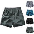 thumbnail image 1 of Hvyesh Men's Gym Shorts wtih Zipper Pocket 9" Athletic Basketball Shorts for Men Workout Quick Dry Lightiweight Sweat Shorts Regular Fit Drawstring Elastic Waist Sports Shorts, 1 of 4