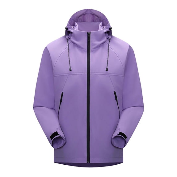 Hvyesh Men's Lightweight Jackets Casual Zip Up Softshell Jackets Outdoor Hooded Pocket Raincoat Jacket Fall Drawstring Zippered Jackets for Men Hiking Cycling Sportswear