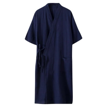 U2SKIIN Mens Cotton Blend Robes, Lightweight Soft Spa Knit Bathrobe for ...