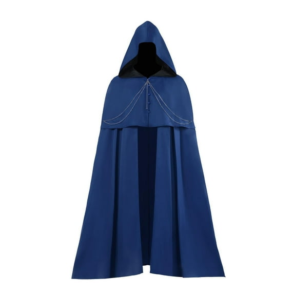 Hvyesh Men's Medieval Hooded Cloak Renaissance Costume Holloween Cosplay with Hood for Vintage Cardigan Cape