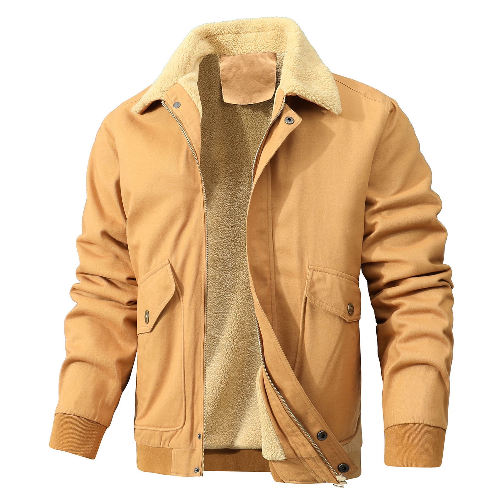 Men's Winter Jacket Work Jacket Winter Coat Fleece Jacket Warm Daily Wear Vacation Going out