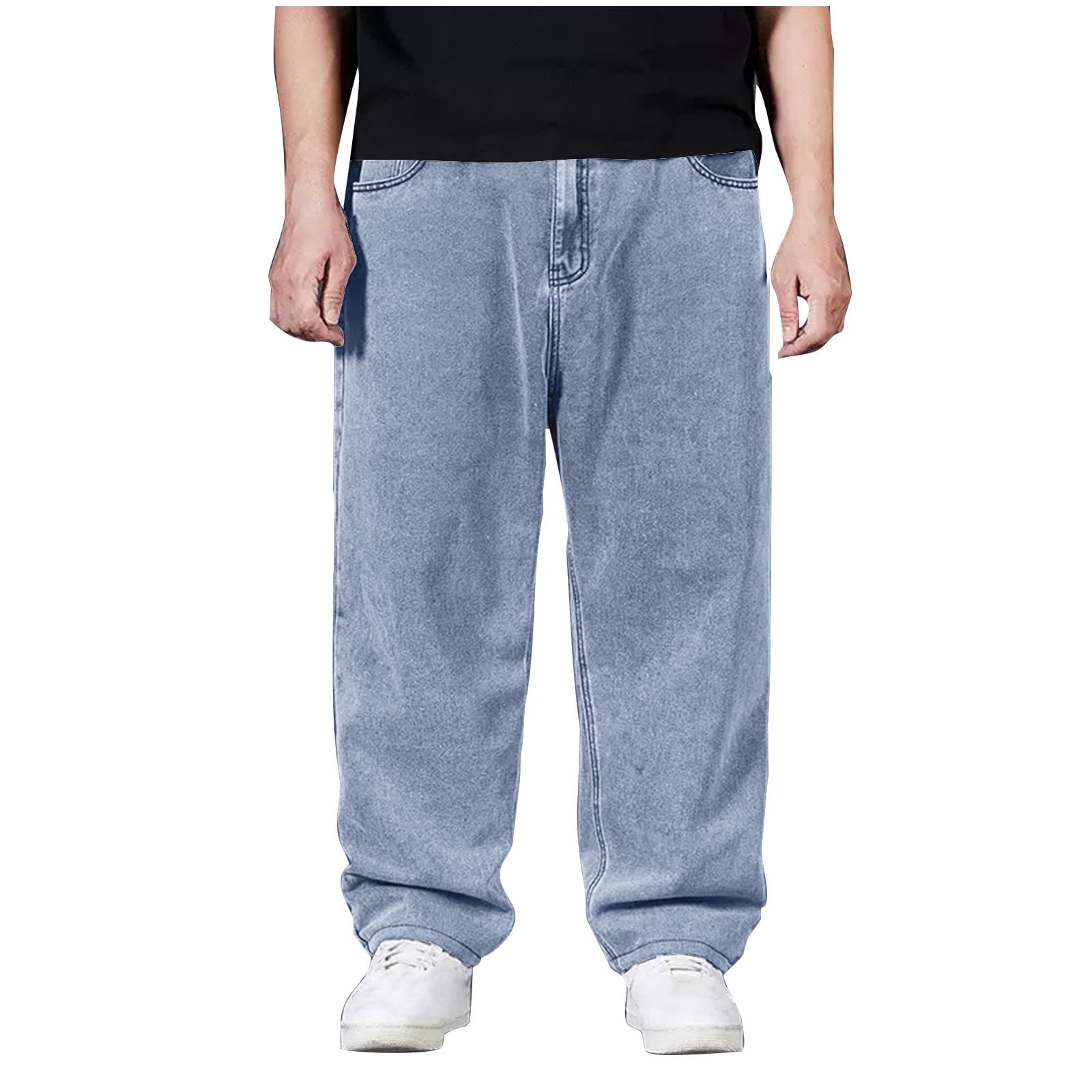 Hvyesh Men's Baggy Jeans Hip Hop Jeans Loose fit 90s Vintage