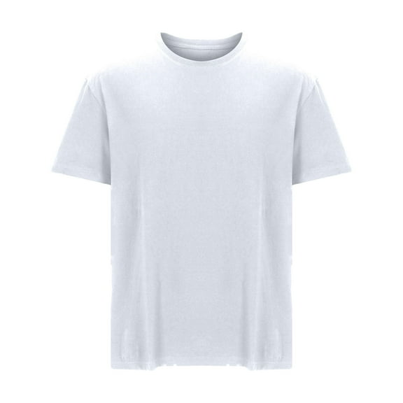 Hvyesh Mens Big and Tall Tshirt Casual Short Sleeve Round Neck T-shirt Loose Fit Solid Workout Athletic Tops
