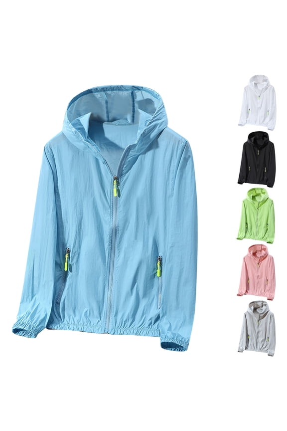 Mens Big and Tall Windbreaker Jackets Zipper Long Sleeve Hooded Travel Lightweight Coats Breathable Hiking Jacket