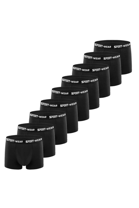 Mens Boxer Briefs Underwear Short Leg Comfy Breathable Sport Short Leg Boxer Briefs 9PCS