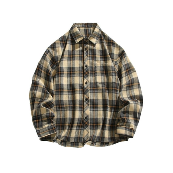 Hvyesh Mens Button Down Shirts Big and Tall Wrinkle Free Plaid Tshirt Business Casual Shirt Vintage Work Tshirt