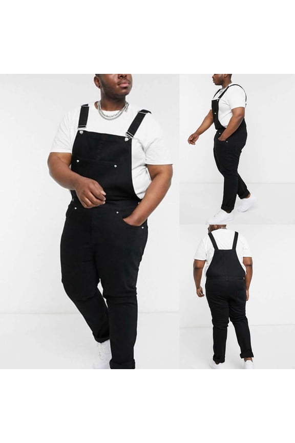 Mens Denim Bib Overalls,Men's Regular Fit Overall Flex Workwear with Adjustable Straps and Convenient Tool Pockets