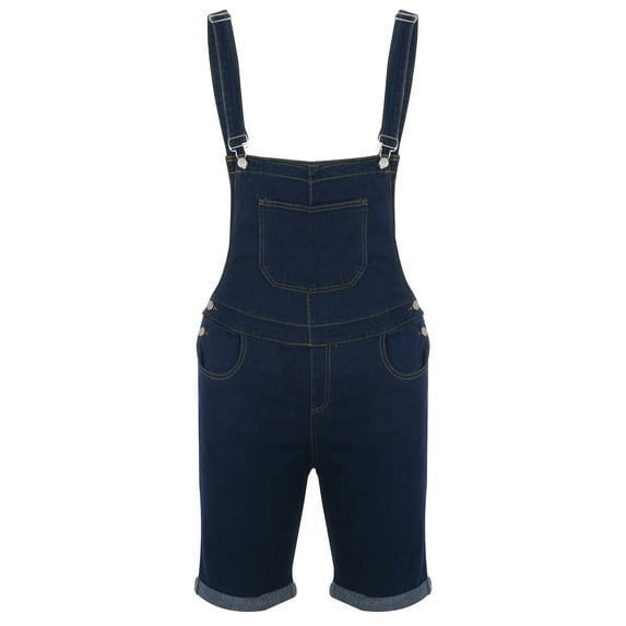 Hvyesh Mens Denim Shorts Bib Overalls Jeans Casual Walkshort Summer Jumpsuit Loose Fit Overalls Workwear with Pockets