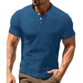 thumbnail image 1 of Hvyesh Mens Henley Shirts Short Sleeve Casual Button Down Shirts Lightweight Summer Basic Tee Cotton Moisture Wicking T-Shirt 2025 Classic 3 Button Tshirts, 1 of 4