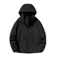 thumbnail image 1 of Hvyesh Mens Hooded Jackets Trendy Color Block Rain Jacket Lightweight Full Zip Coats Outerwear Windbreaker, 1 of 3