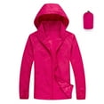 thumbnail image 1 of Hvyesh Mens Packable Rain Jacket Lightweight Waterproof Raincoat with Hood Outdoor Rain Gear Travel Hiking Cycling Hot Pink,2XL, 1 of 7